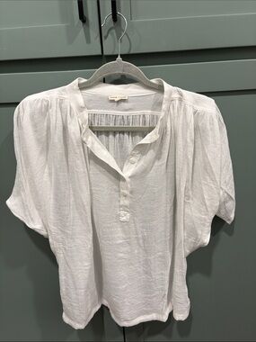 Articles Of Society White Button Henley Blouse